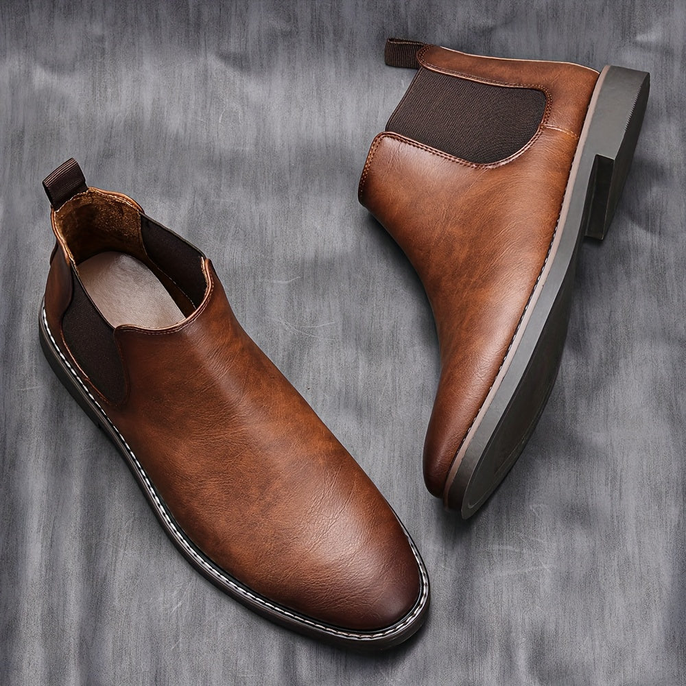 Auster Retro Two-Tone Ankle Boots