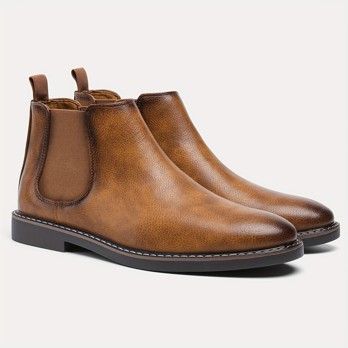 Auster Retro Two-Tone Ankle Boots