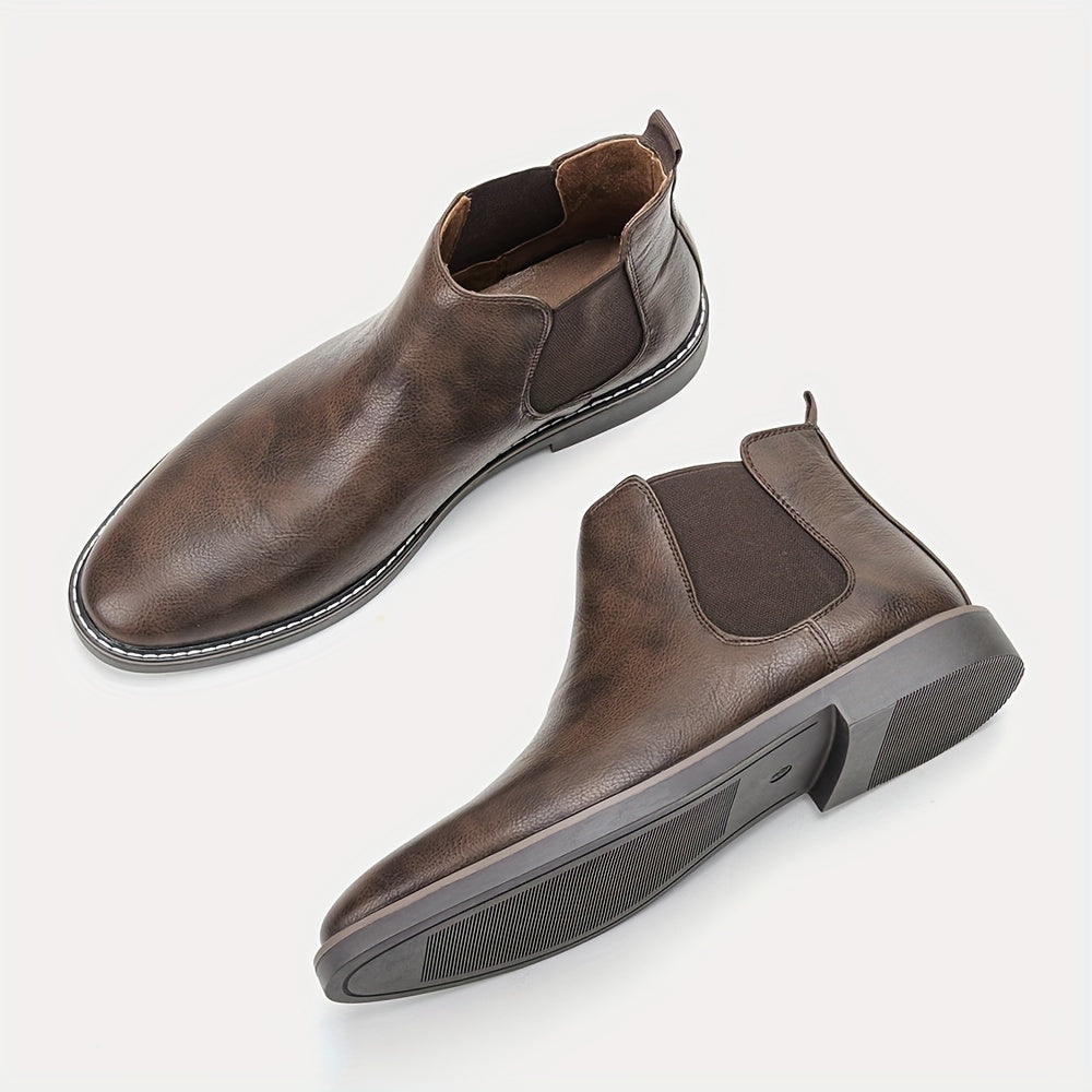 Auster Retro Two-Tone Ankle Boots