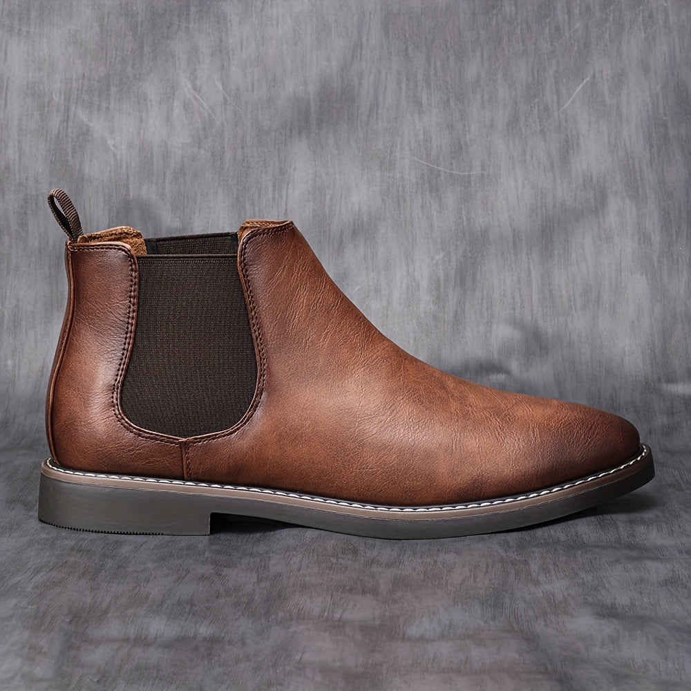 Auster Retro Two-Tone Ankle Boots
