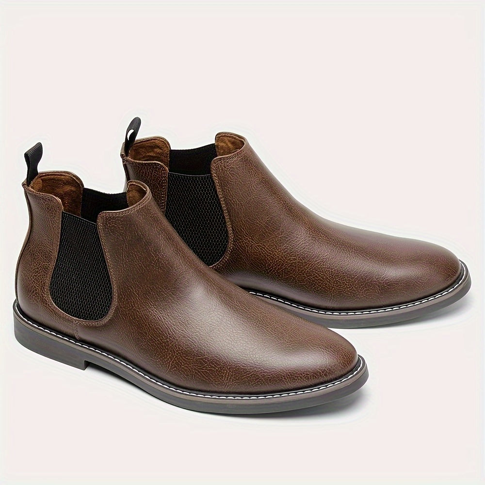 Auster Retro Two-Tone Ankle Boots