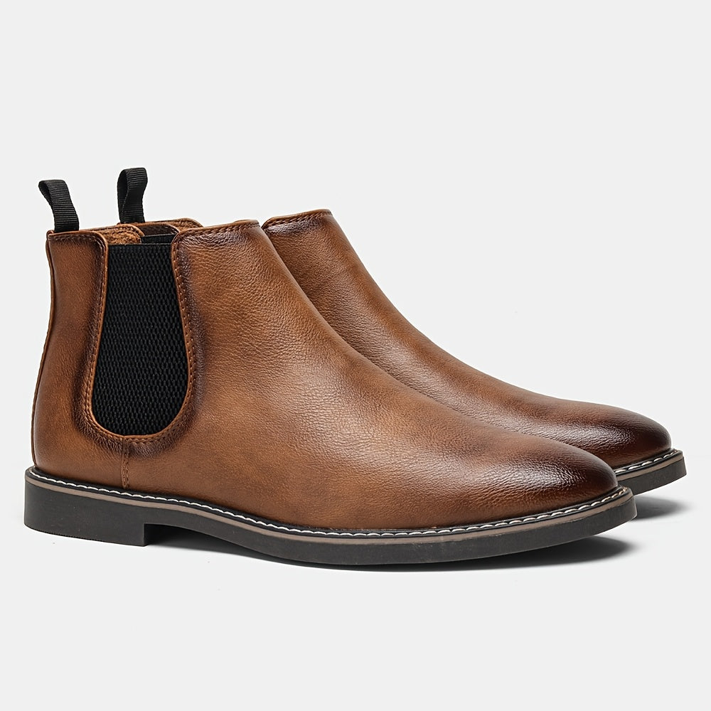 Auster Retro Two-Tone Ankle Boots