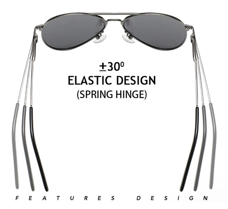 Classic Big Pilot Polarized Sunglasses Men Luxury Metal Black Aviation Sun Glasses Male Fashion Driving Vacation Shades UV400