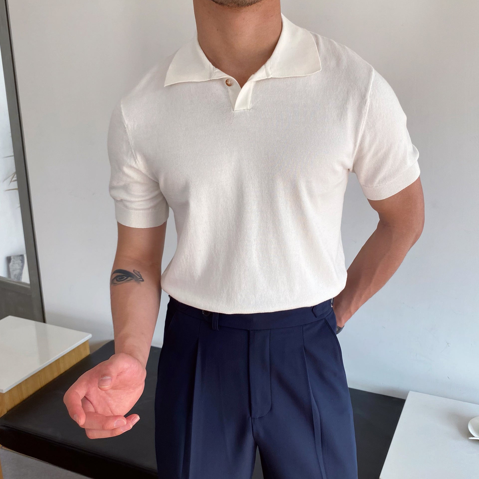 Auster Knit Slim Fit Polo