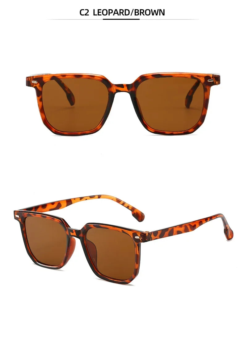 2024 Fashion New Sunglasses Men High Quality Retro Square Sunglasses Women Retro Sunglasses Women Classic Oculos De Sol Feminino
