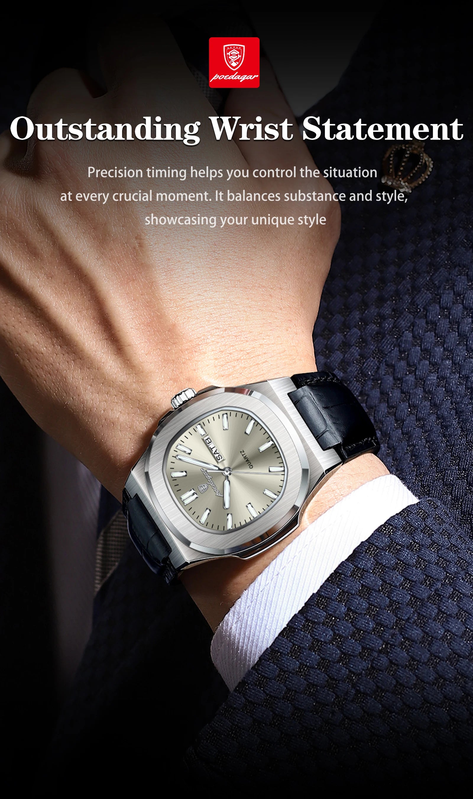 Auster Square Leather Watch