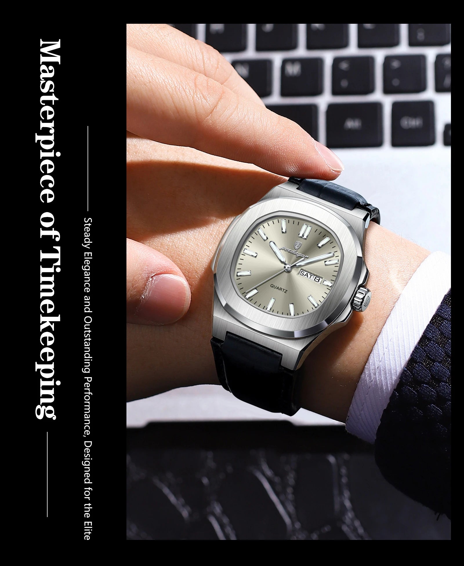 Auster Square Leather Watch
