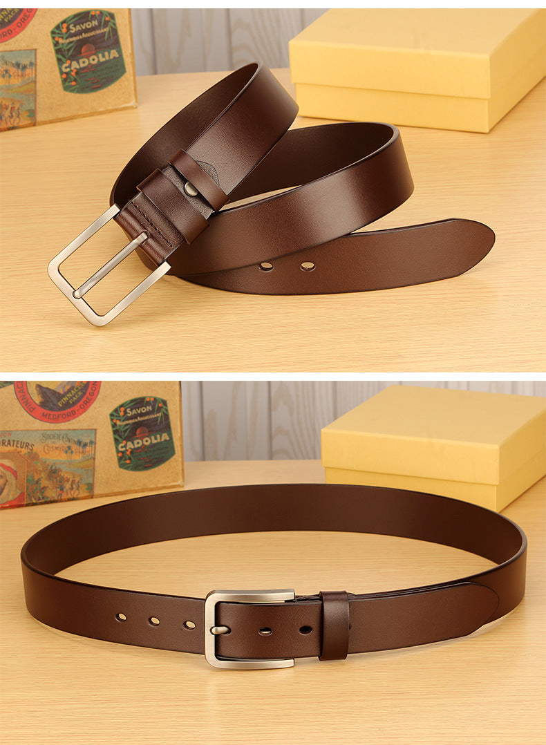 Men's Belt Fashion PU Alloy Pin Buckle Business Leisure Belts Winter Black Belts for Men Cummerbunds Ceinture Homme