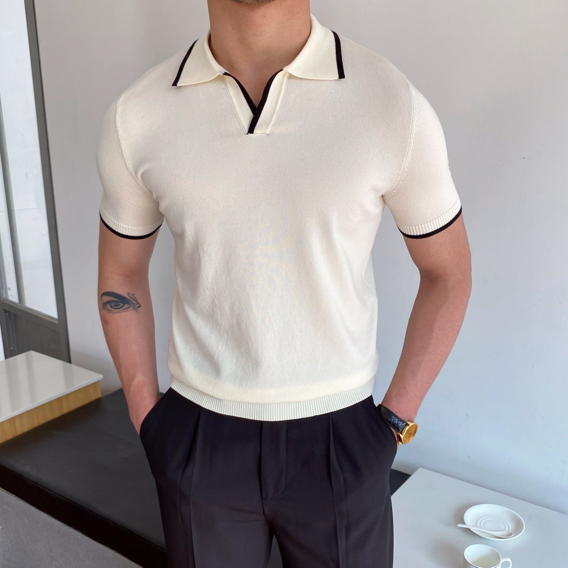 Auster Knit Slim Fit Polo