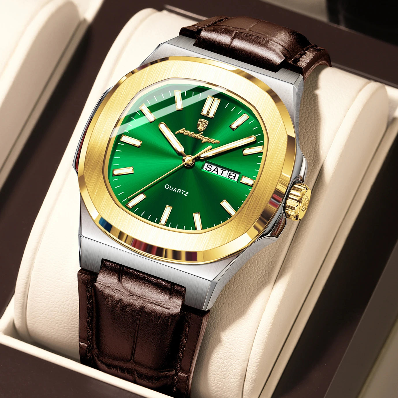 Auster Square Leather Watch