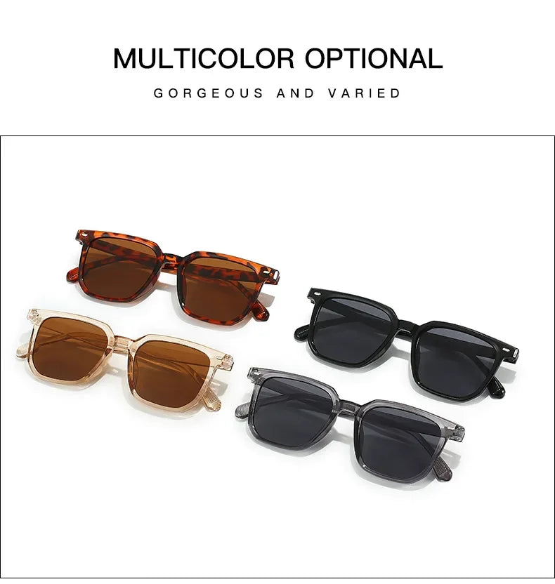 2024 Fashion New Sunglasses Men High Quality Retro Square Sunglasses Women Retro Sunglasses Women Classic Oculos De Sol Feminino