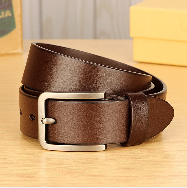 Men's Belt Fashion PU Alloy Pin Buckle Business Leisure Belts Winter Black Belts for Men Cummerbunds Ceinture Homme