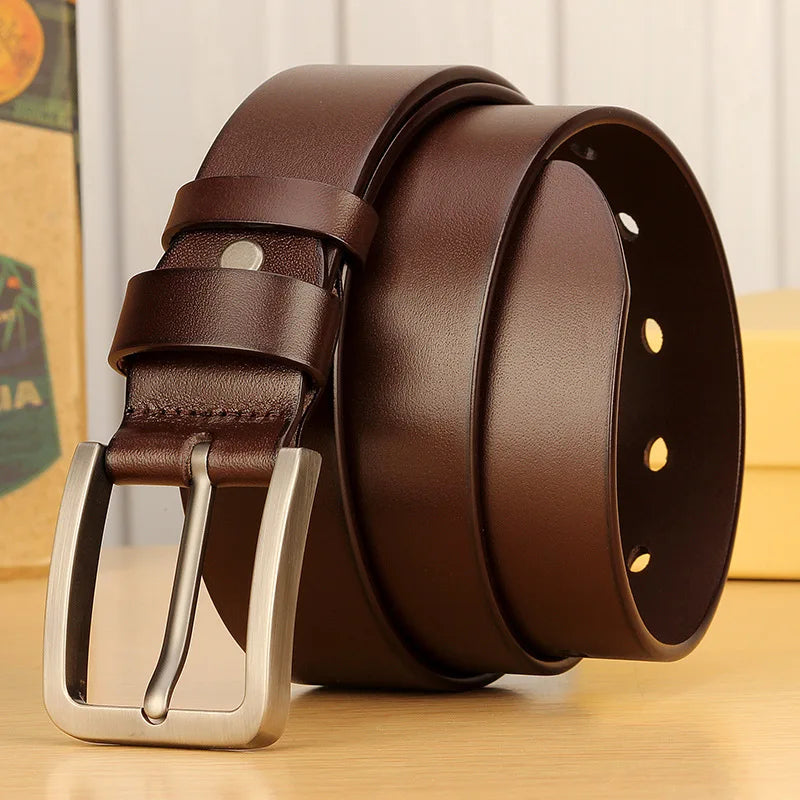 Men's Belt Fashion PU Alloy Pin Buckle Business Leisure Belts Winter Black Belts for Men Cummerbunds Ceinture Homme