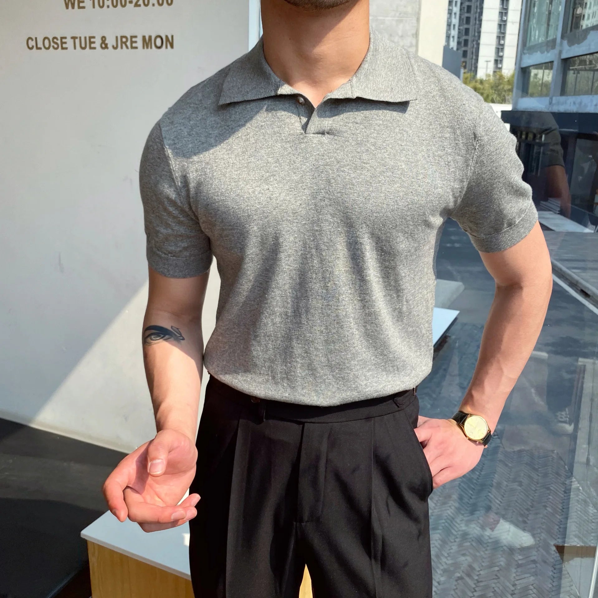 Auster Knit Slim Fit Polo
