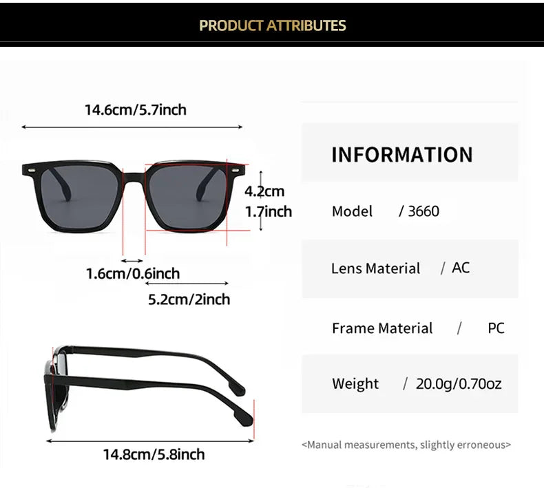 2024 Fashion New Sunglasses Men High Quality Retro Square Sunglasses Women Retro Sunglasses Women Classic Oculos De Sol Feminino