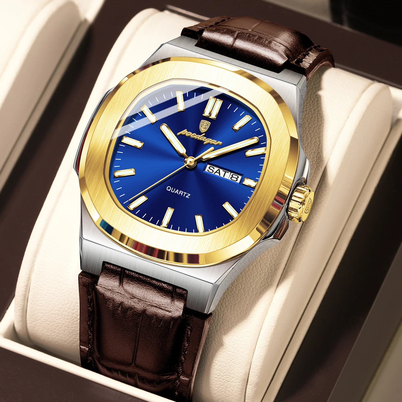 Auster Square Leather Watch