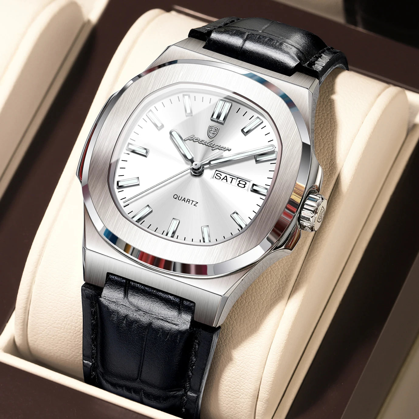 Auster Square Leather Watch