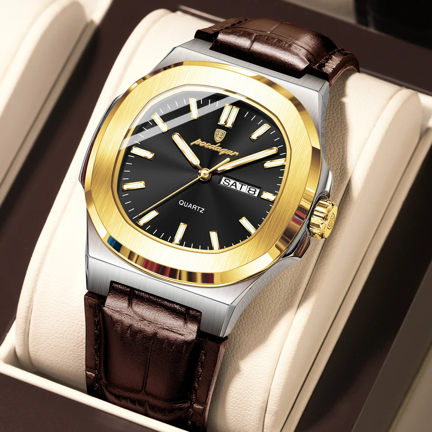 Auster Square Leather Watch
