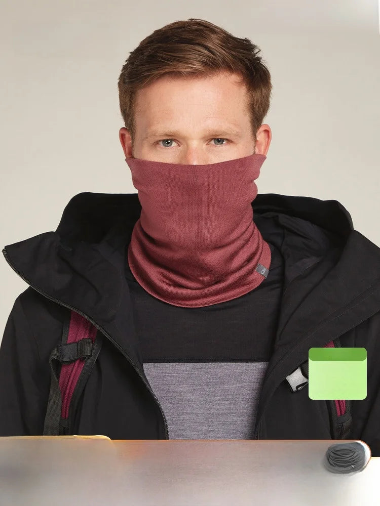 Icebreaker Merino Wool Ne Warmer Face Mask for Men And Women Outdoor Cycling Hiking Protection Scarf Soft Comfortable