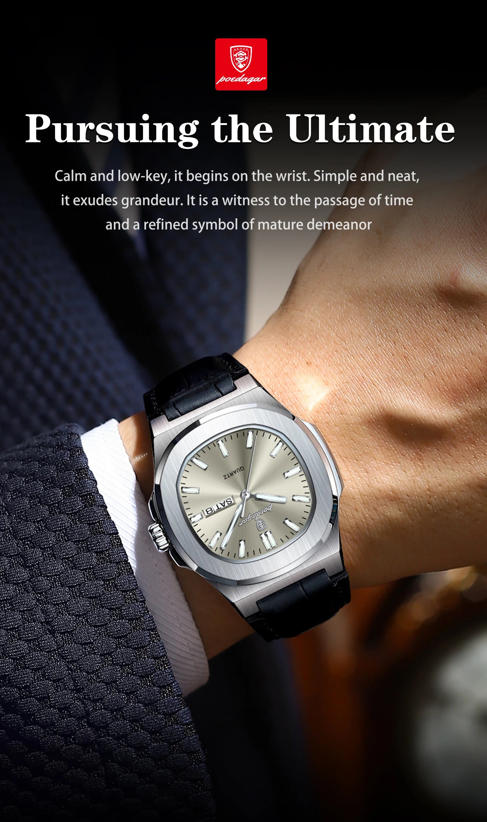 Auster Square Leather Watch