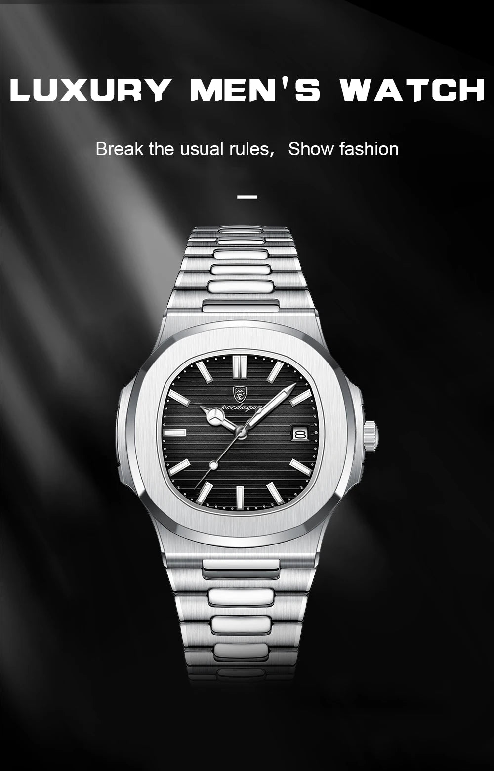 Auster Steel Square Chrono