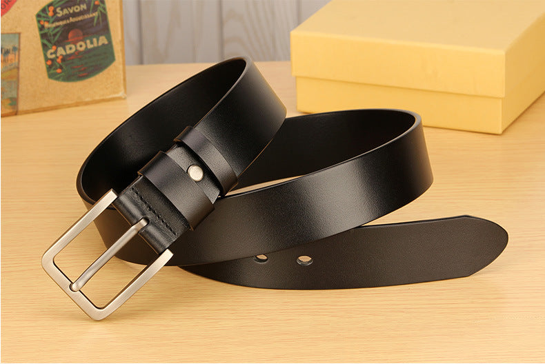 Men's Belt Fashion PU Alloy Pin Buckle Business Leisure Belts Winter Black Belts for Men Cummerbunds Ceinture Homme