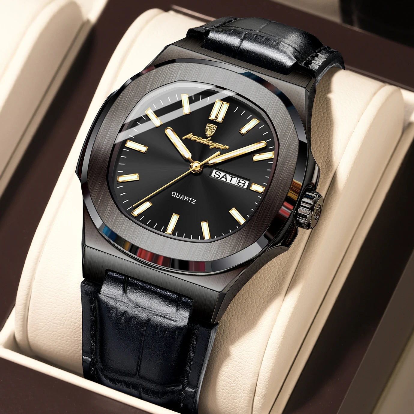 Auster Square Leather Watch