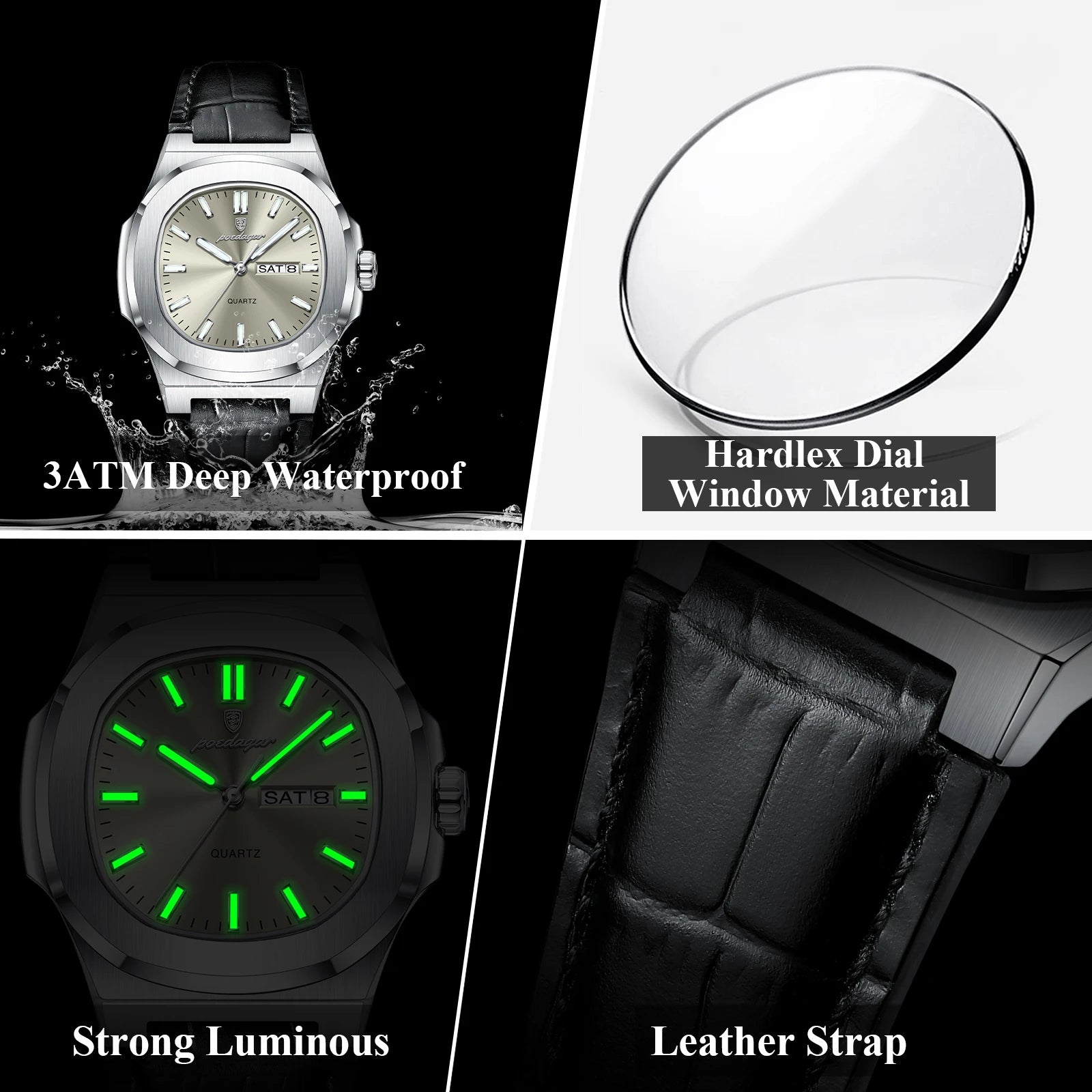 Auster Square Leather Watch