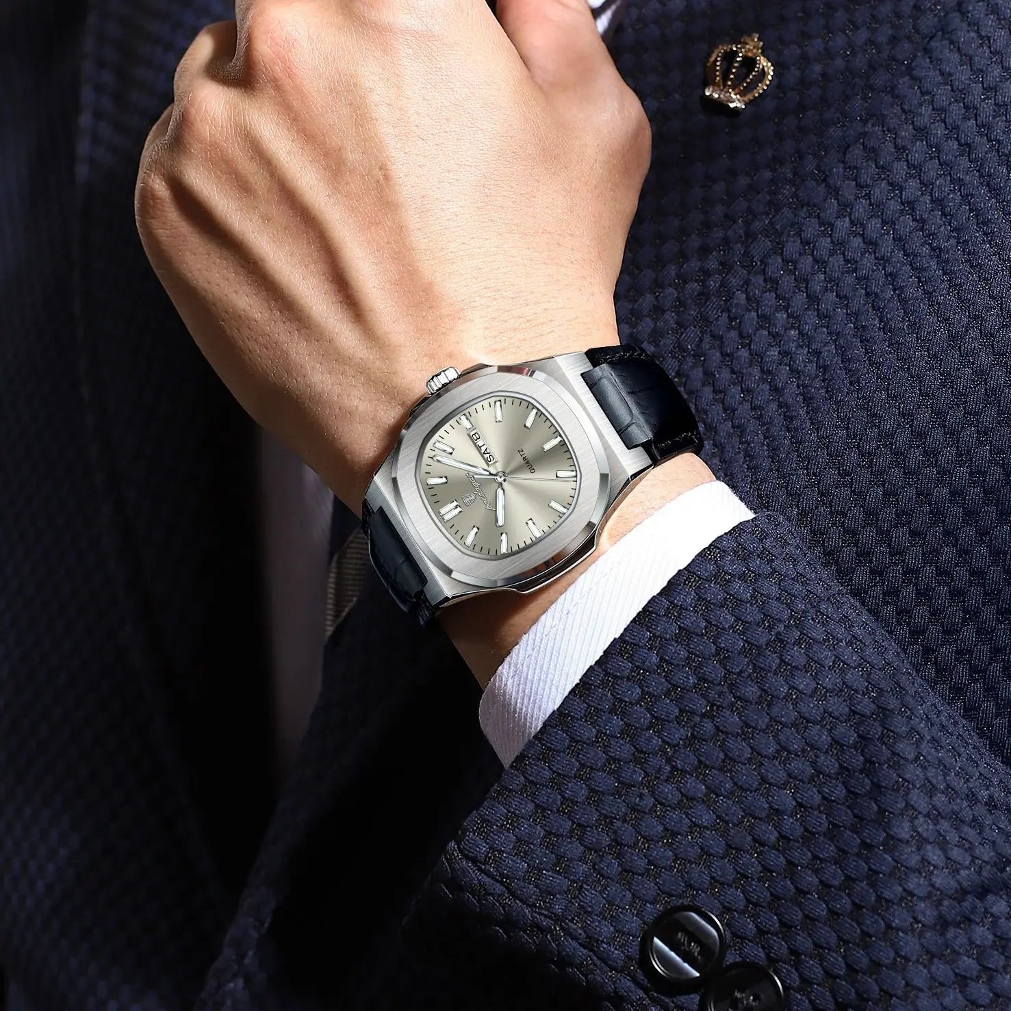 Auster Square Leather Watch