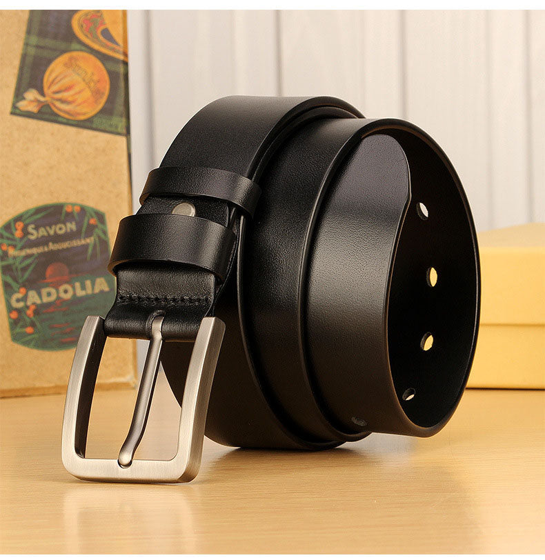 Men's Belt Fashion PU Alloy Pin Buckle Business Leisure Belts Winter Black Belts for Men Cummerbunds Ceinture Homme