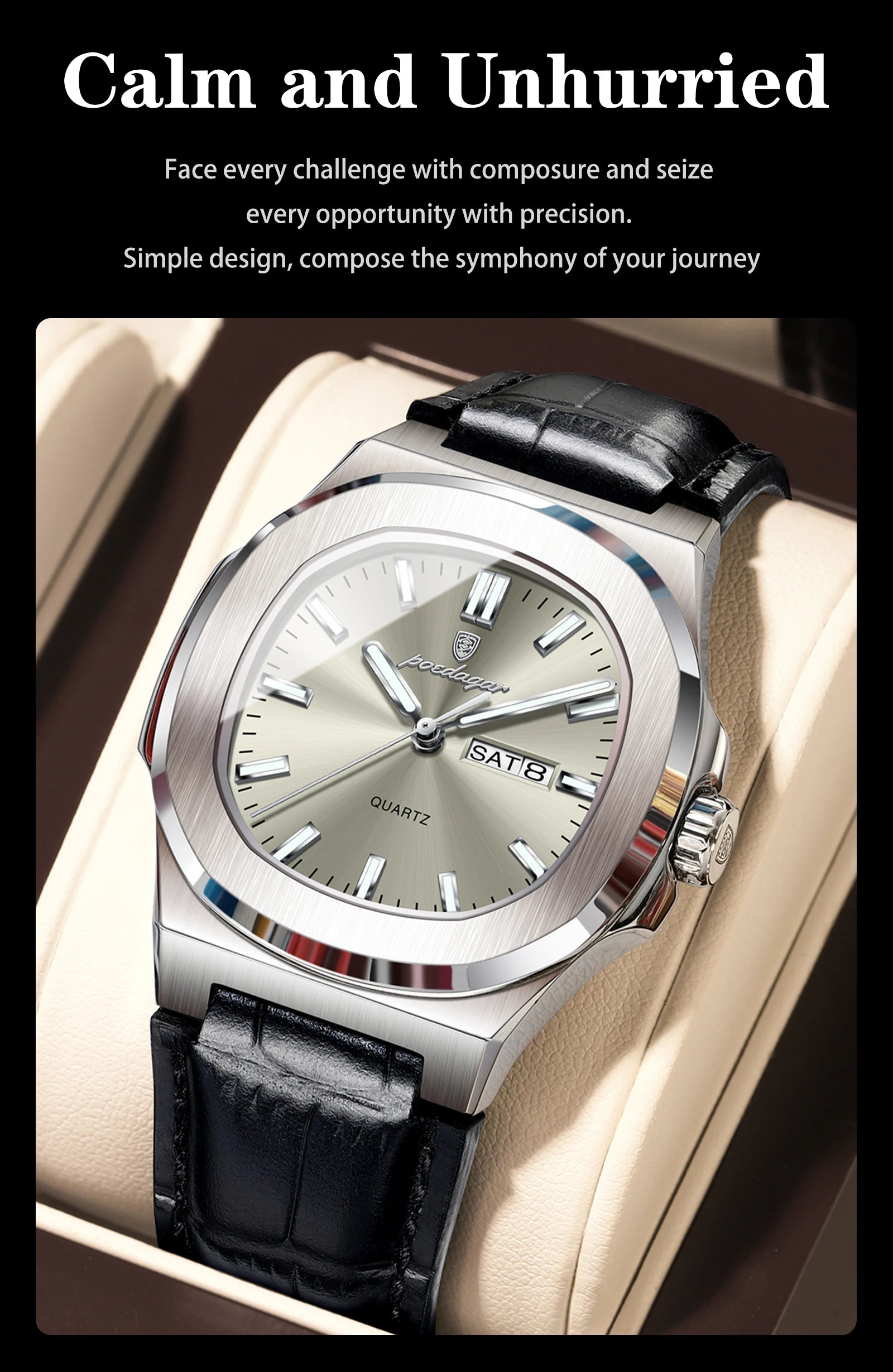 Auster Square Leather Watch