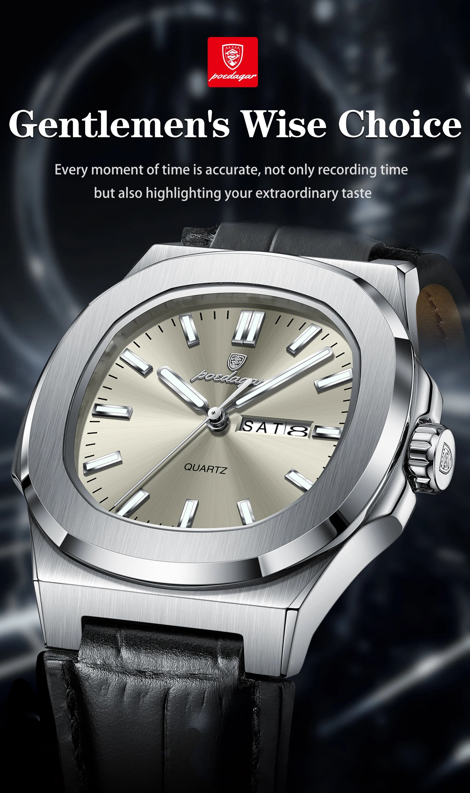 Auster Square Leather Watch