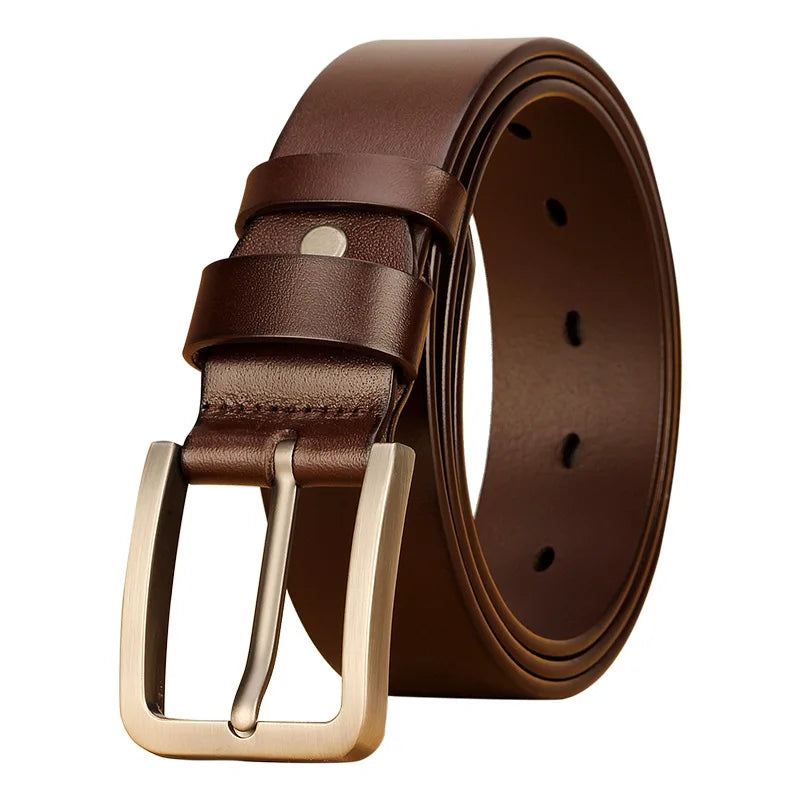 Men's Belt Fashion PU Alloy Pin Buckle Business Leisure Belts Winter Black Belts for Men Cummerbunds Ceinture Homme