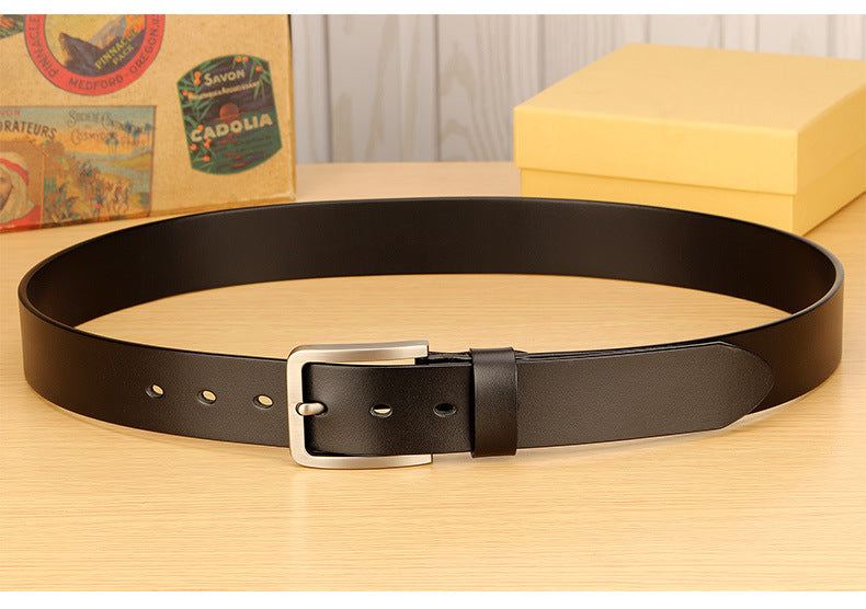 Men's Belt Fashion PU Alloy Pin Buckle Business Leisure Belts Winter Black Belts for Men Cummerbunds Ceinture Homme