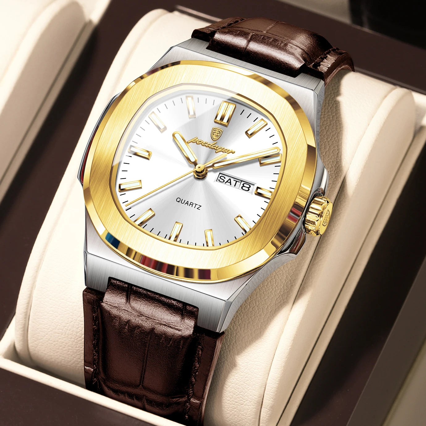 Auster Square Leather Watch