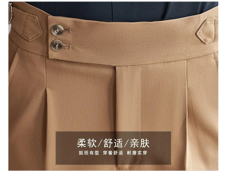 Men's Autumn and Winter Colorful High-quality Casual Naples Trousers, Slim-fit Pants for Daily Commuting.28-36