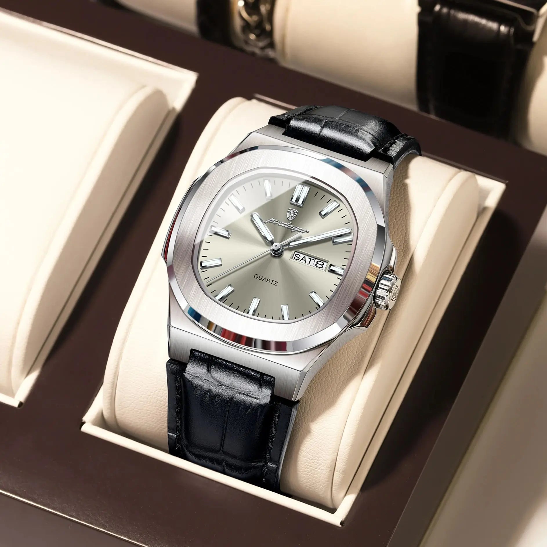 Auster Square Leather Watch
