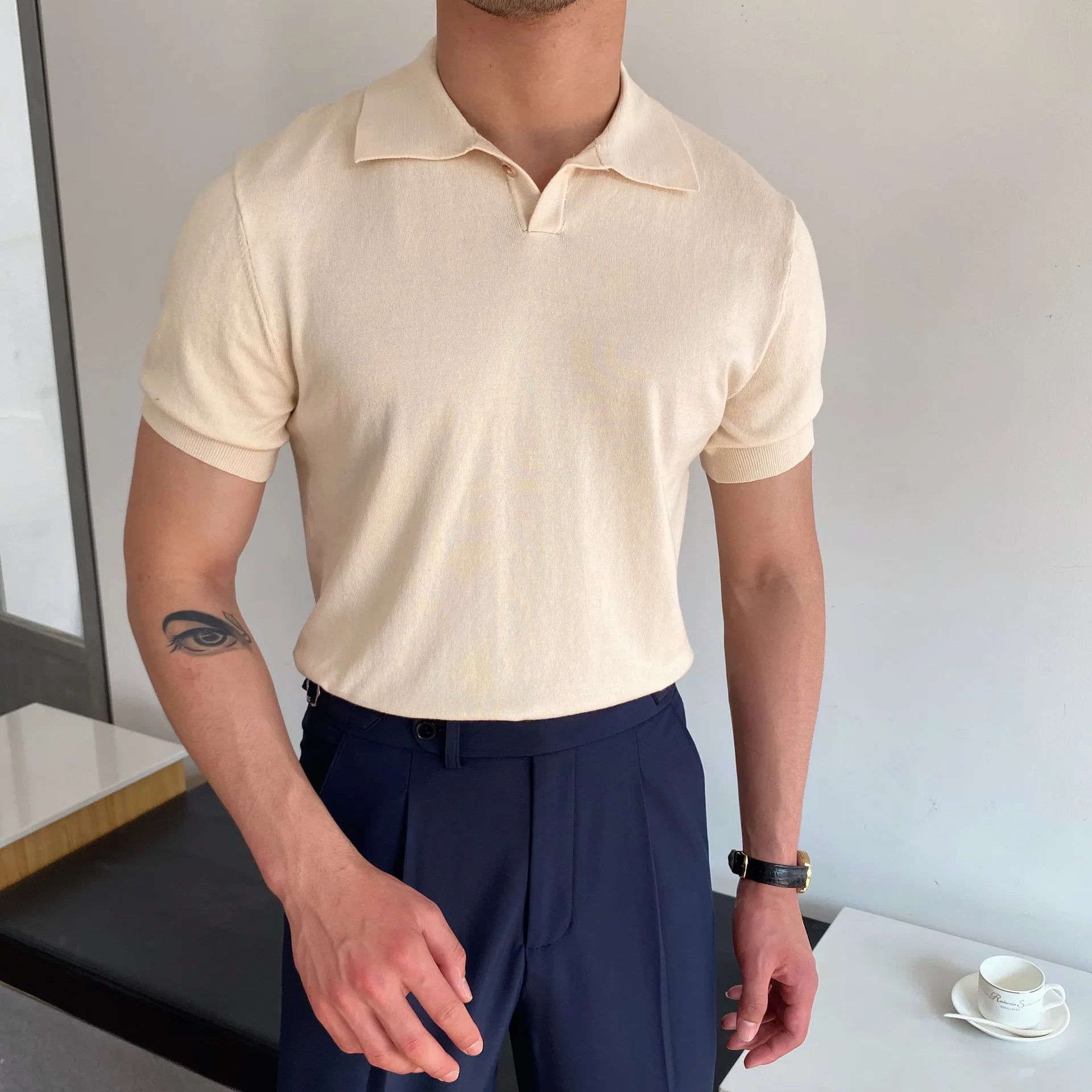 Auster Knit Slim Fit Polo