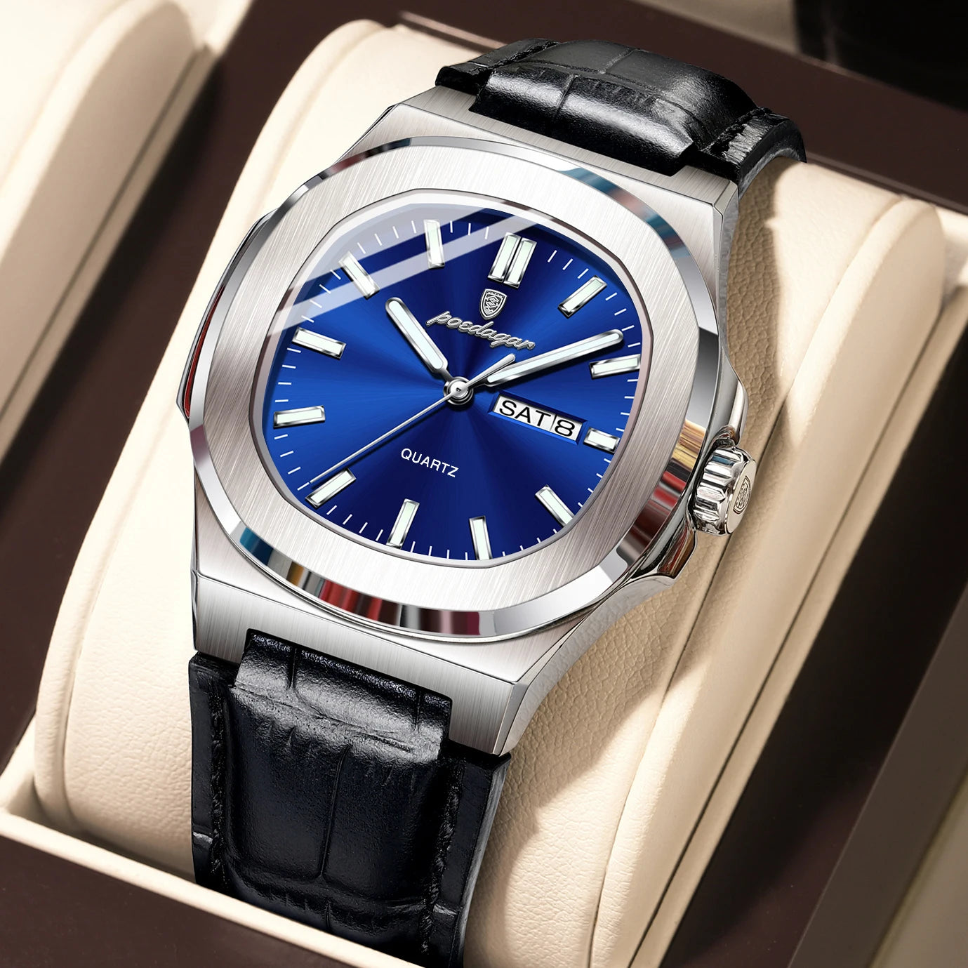 Auster Square Leather Watch