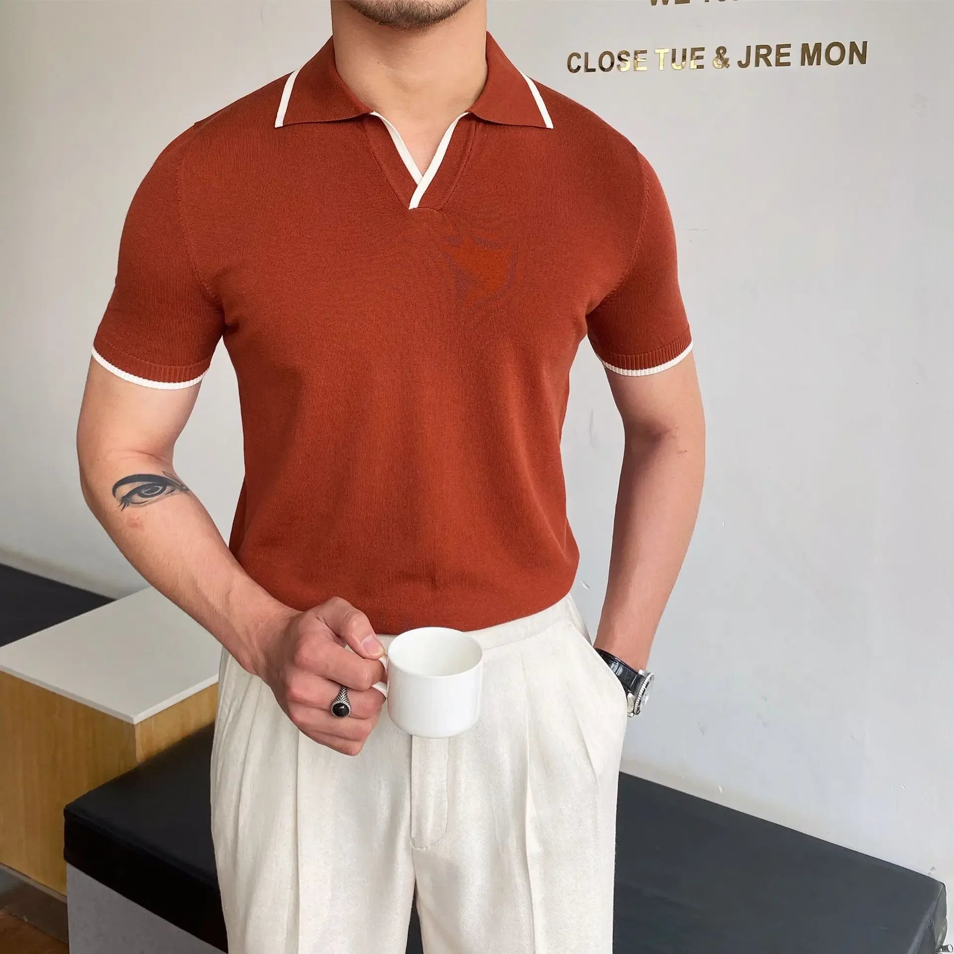 Auster Knit Slim Fit Polo