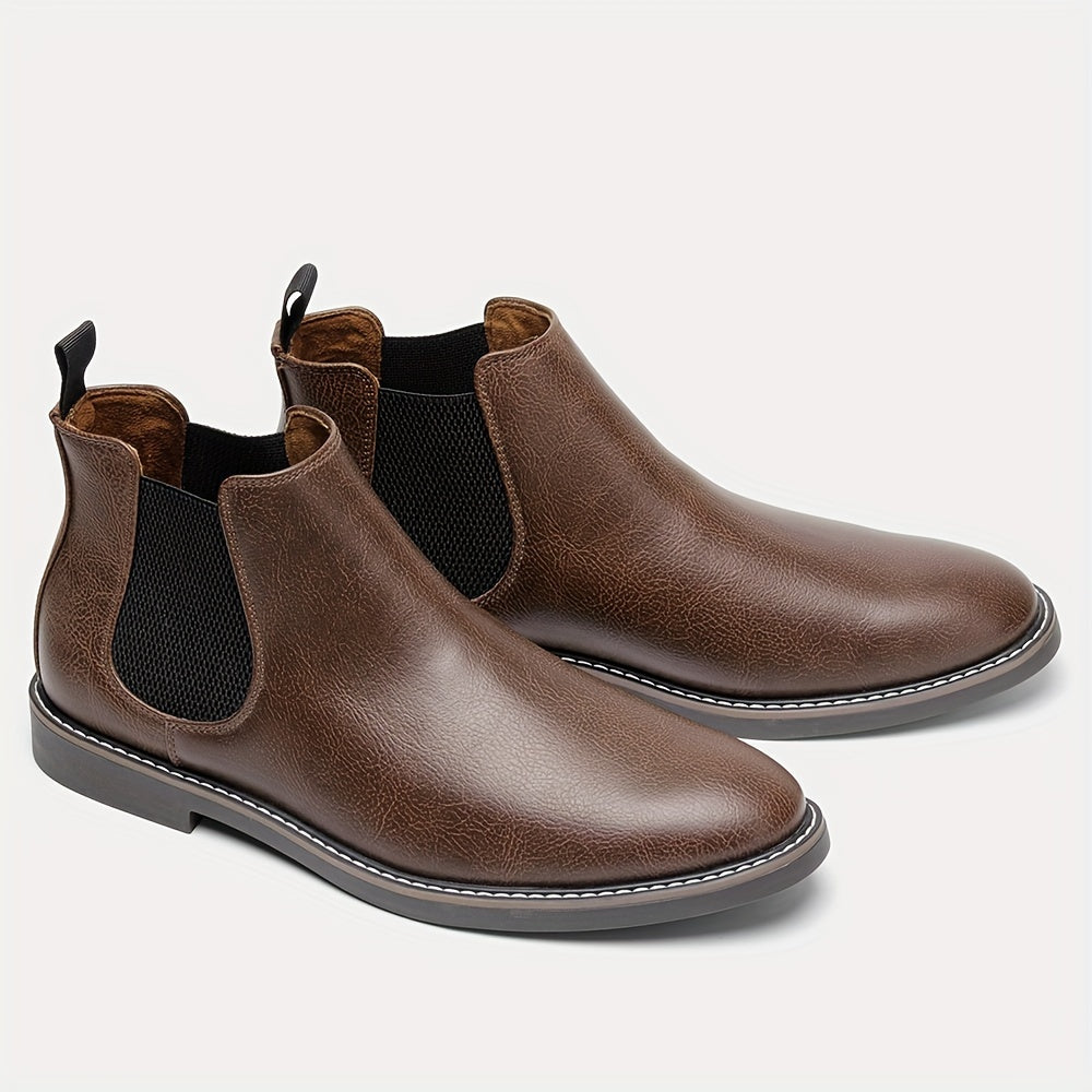 Auster Retro Two-Tone Ankle Boots