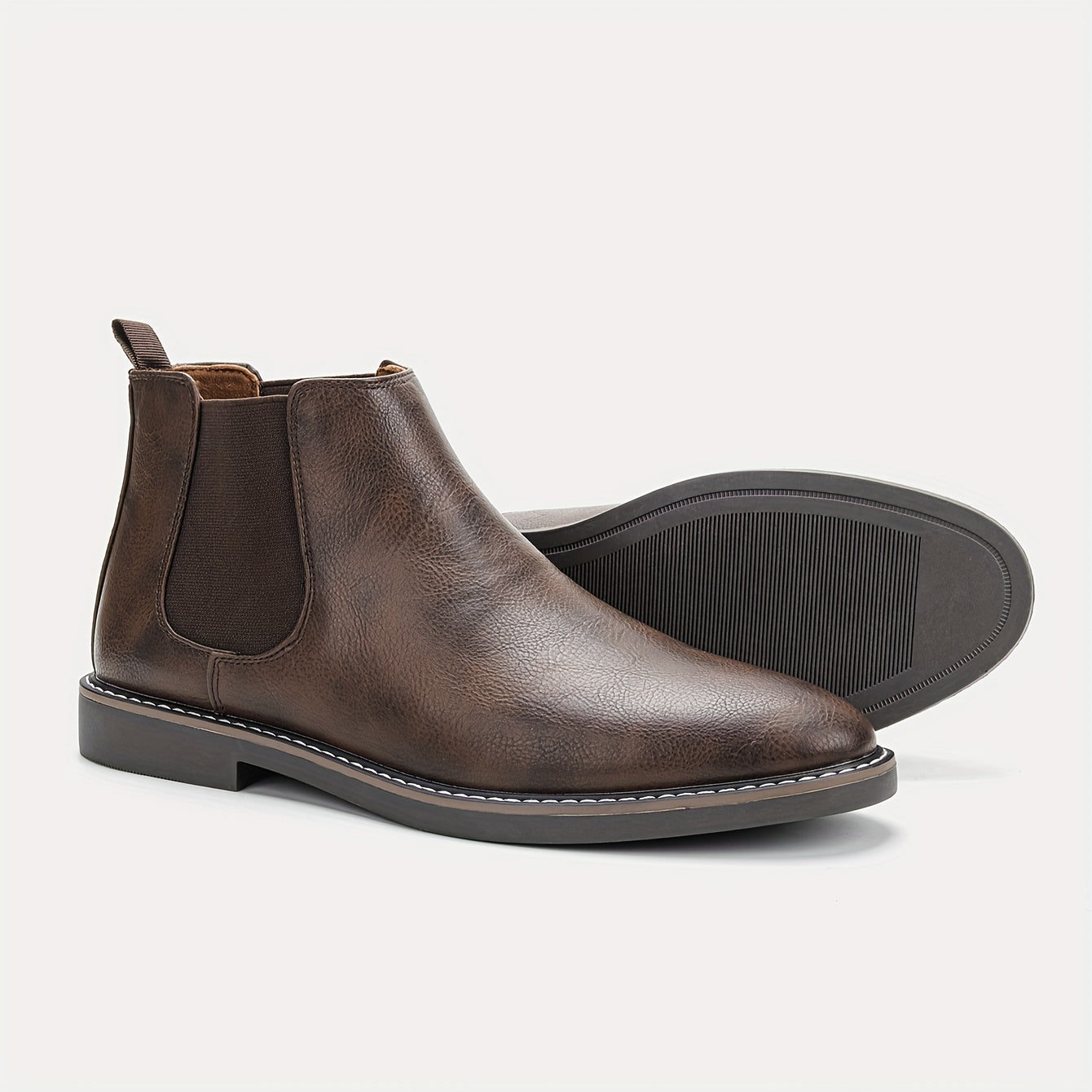 Auster Retro Two-Tone Ankle Boots
