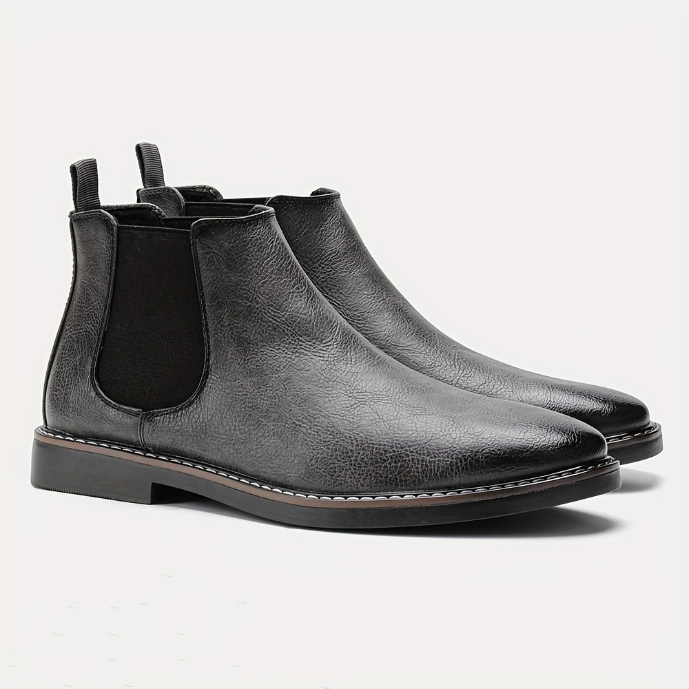 Auster Retro Two-Tone Ankle Boots