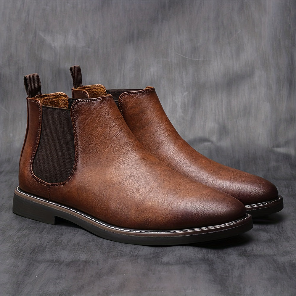 Auster Retro Two-Tone Ankle Boots